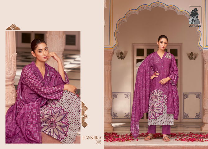 Hanshika By Sahiba Handwork Muslin Silk Printed Cotton Dress Material Orders In India